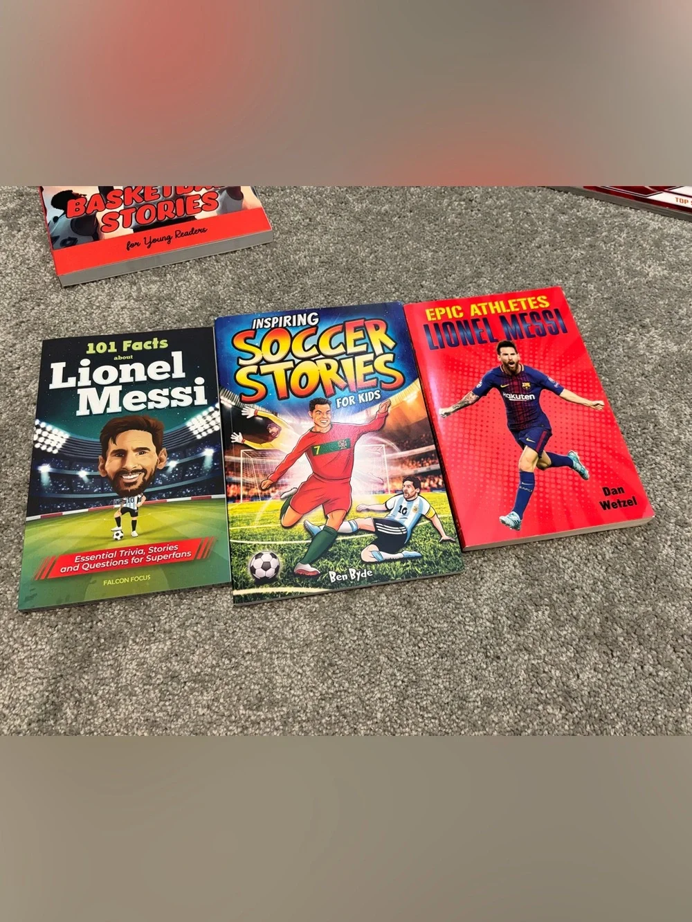 Assorted Soccer & basketball Story Books - Messi, Steph Curry